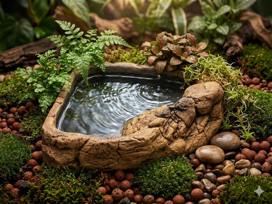 Miska narożna do terrarium, miska do terrarium