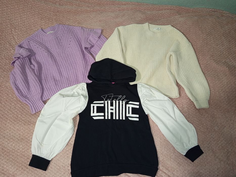 Пакет речей на дівчинку 140-146: куртка,светр,тренч,джинси,шубка