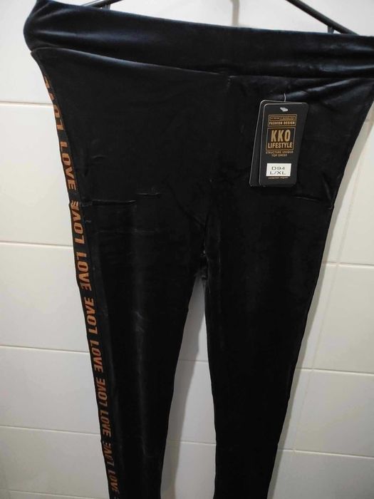 Legginsy oliwkowy 2/3xl, nowe Love