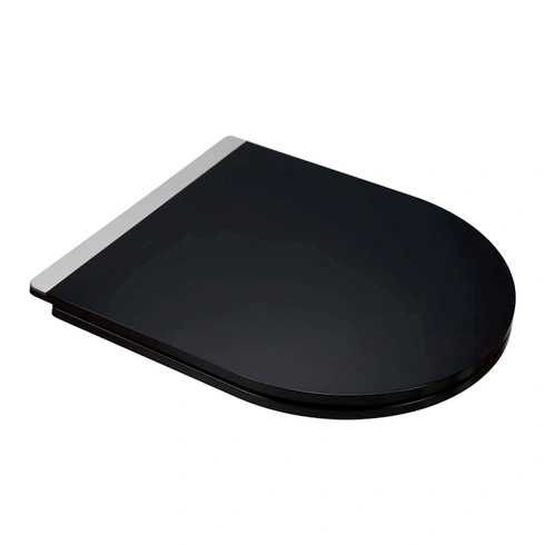 Deska sedesowa Fanmitrk Duroplast czarna z miękkim domykiem