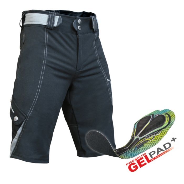 Berkner spodenki rowerowe Ryan z wkładką GEL PAD 4D z jonami srebra
