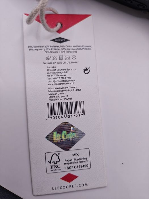 Lee Cooper czapka z daszkiem czarna rozmiar uniwersalny