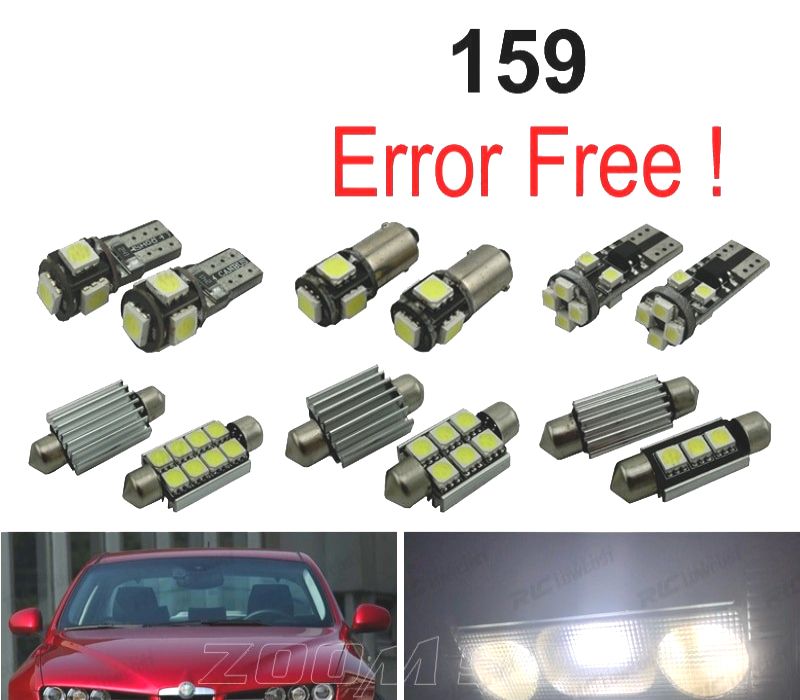 KIT COMPLETO 15 LAMPADAS LED INTERIOR ALFA ROMEO 159 05-11