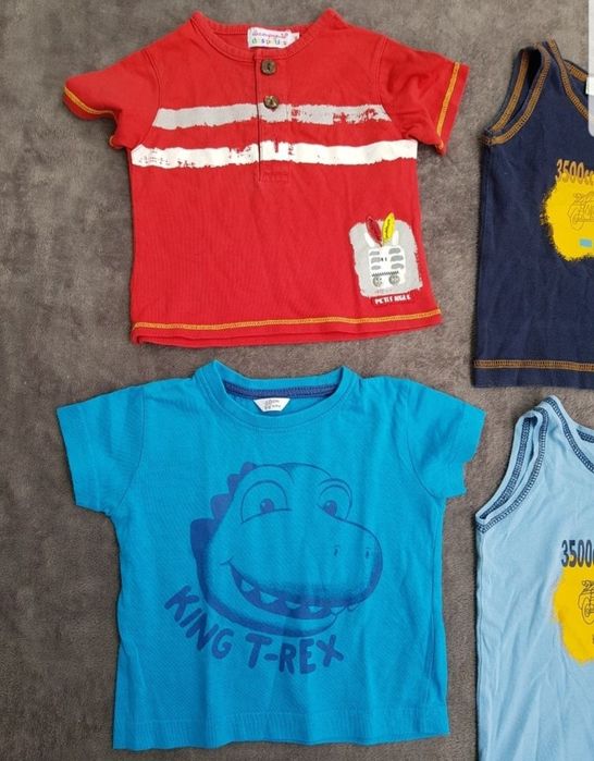 Bluzka 68 74 bluzki bluzeczka z krótkim rękawem komplet zestaw paka