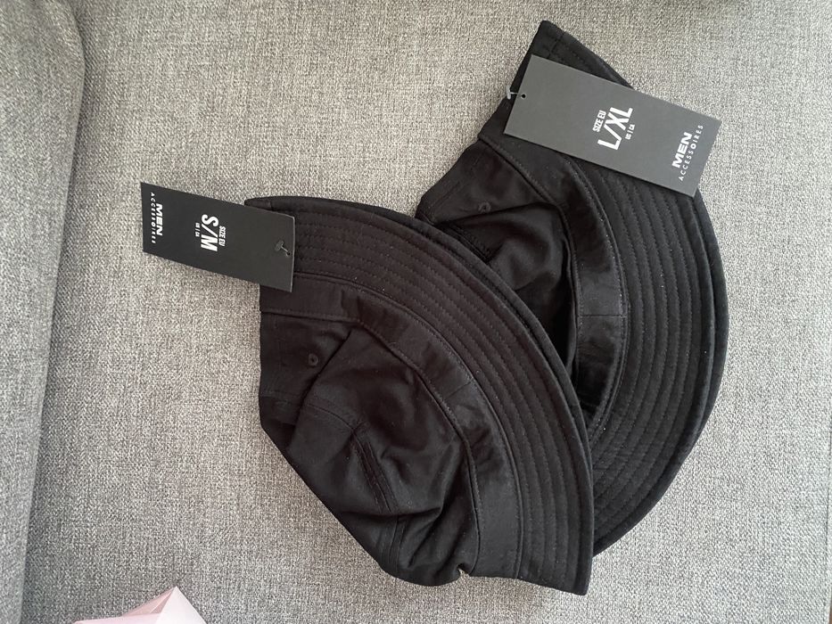 Панама чорна класична бежева