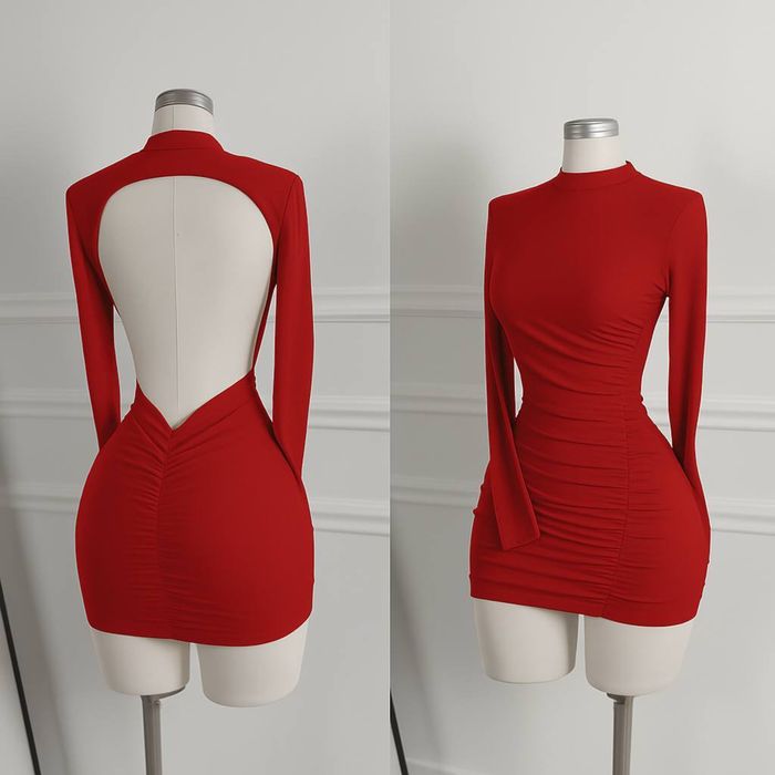 Жіноча сукня міні. Вечірня сукня з відкритою спиною