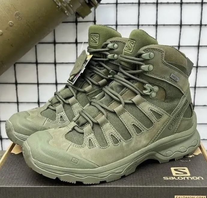 Тактичні черевики Salomon Quest 4D GTX Forces 2 олива Gore-Tex