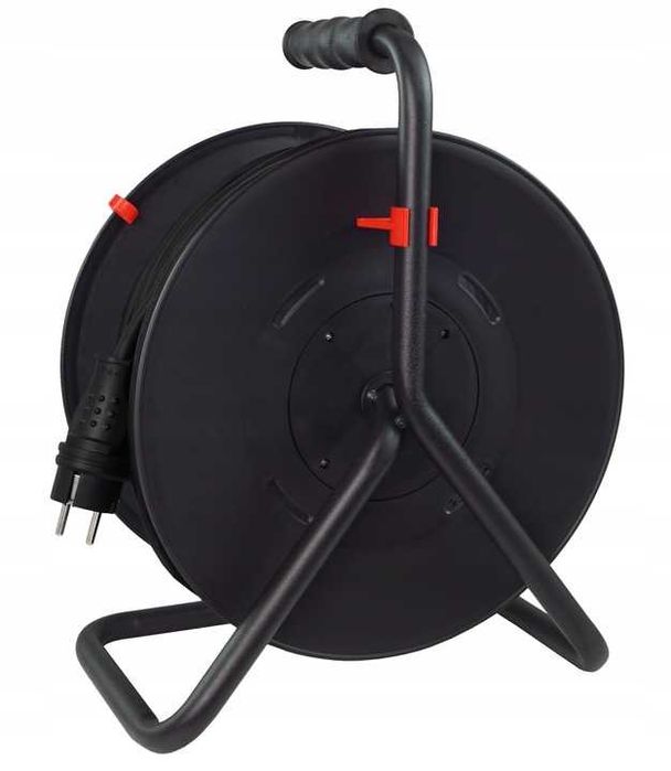 SOLIDNY Nowy POLSKI przedłużacz na bębnie 50M 3x2,5 DŁUGI 4 wtyczki