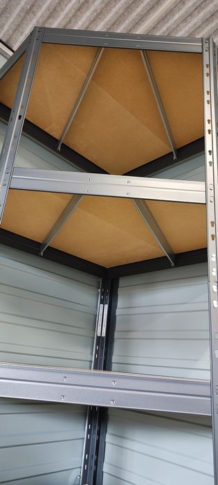 Regał Warsztatowy Narożny 180x90x90x45 cm 4P/250 kg