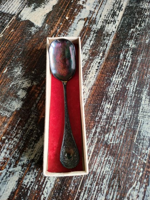 Posrebrzana łyżeczka do cukru PRL