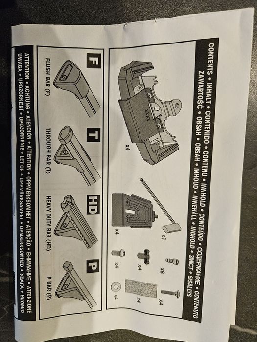 Yakima K1042 zestaw dopasowujący kit reling zintegrowany