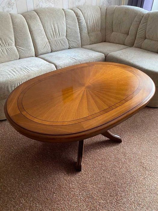 Журнальный стол дерево мрамор оникс