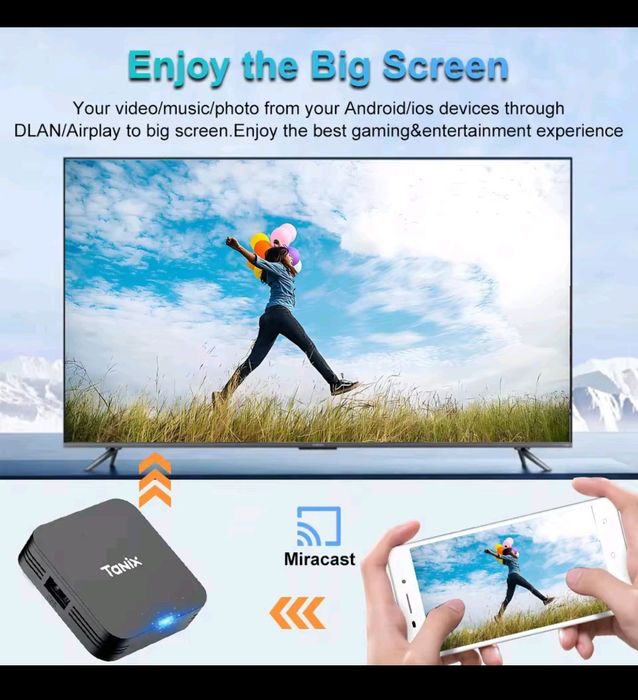 Box TV Android 1gb RAM  8gb Rom, Android 10, bluetooth NOVO