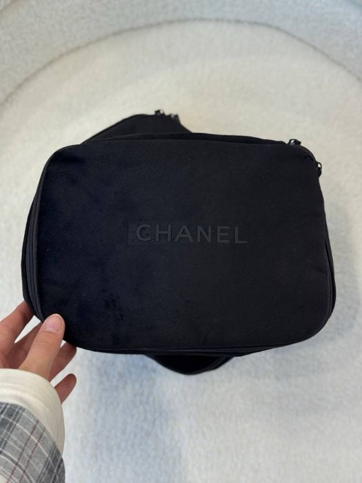 косметичка чорна Chanel велюр