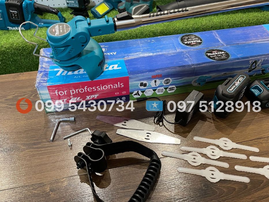 Акумуляторна коса Makita DUR 181 BL +колещата косарка тримммер для сад
