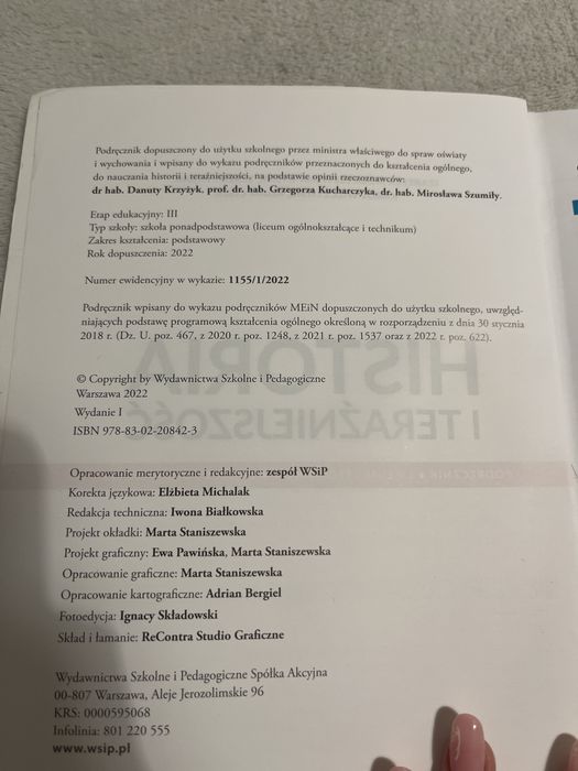 Historia i teraźniejszość podręcznik