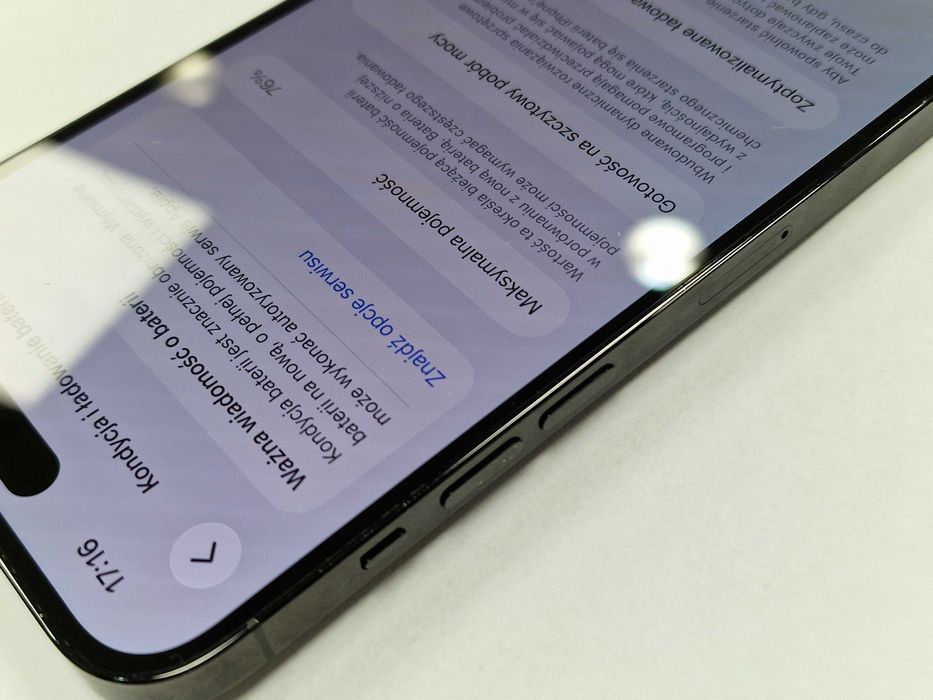 Iphone 14 PRO MAX 128GB/ Space Black/ BAT 76%/ Grade B + ładowarka