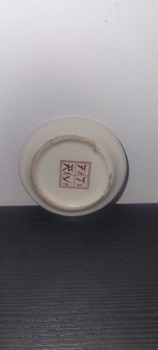 Mini Prato Decorativo / Pousa-Copos em Porcelana - Dragão Imperial