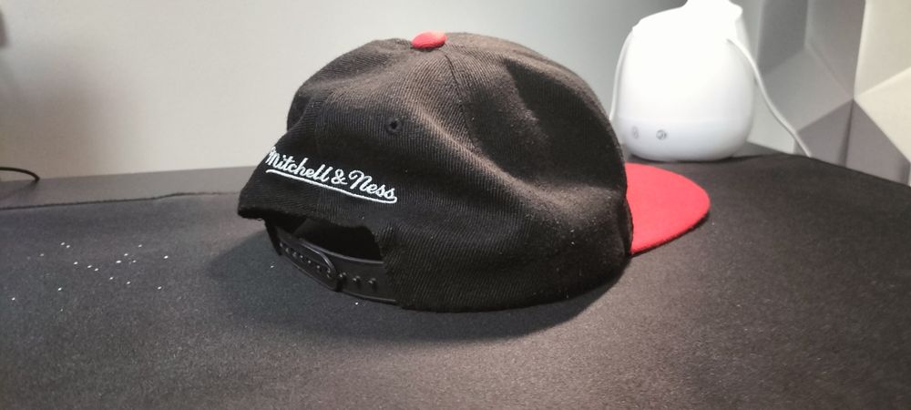 Czarna czapka z daszkiem Mitchell & Ness Chicago Bulls