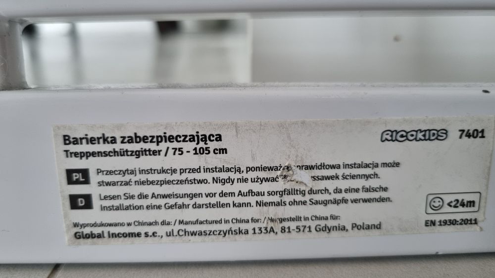 Bramka zabezpieczająca od 75-105 x2 sztuki
