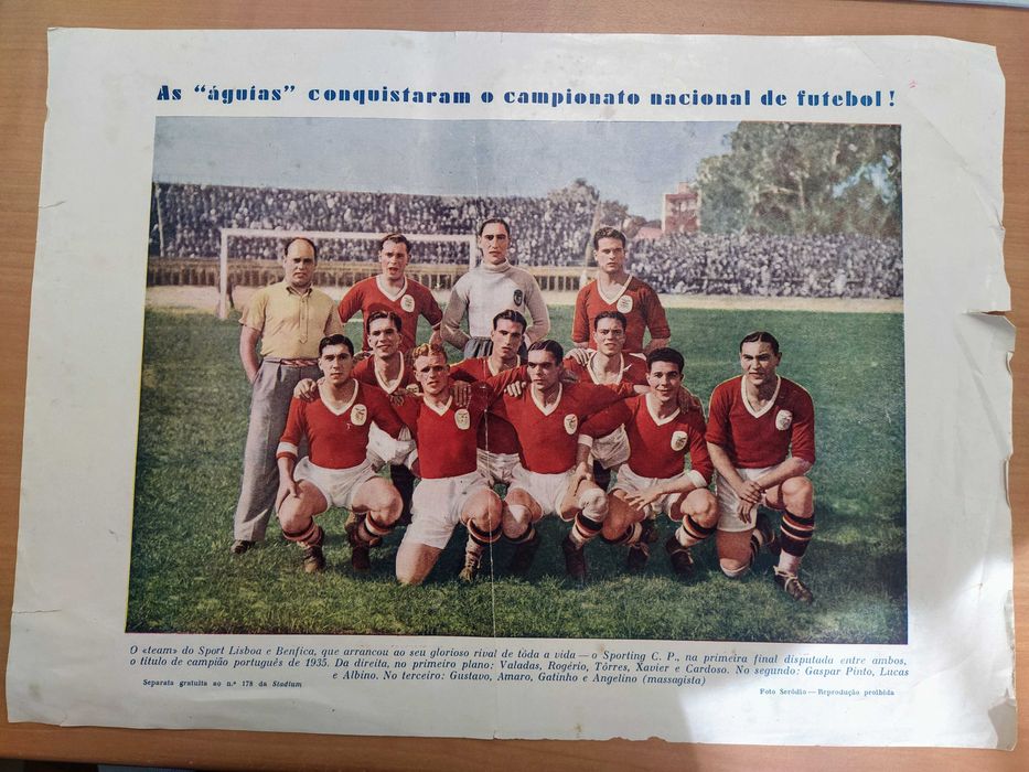 Poster Antigo Sport Lisboa e Benfica 1935