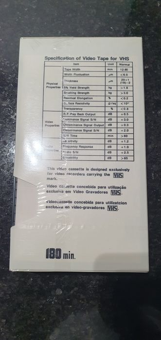 Cassete VHS para gravação - NOVA