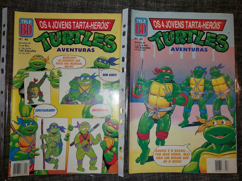 Coleção completa “Os 4 Jovens Tarta-Heróis / Turtles Aventuras”