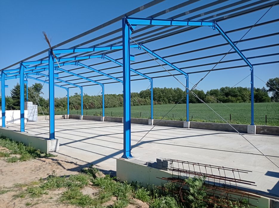 hala metalowa 12x20x4 Konstrukcja wiata 12x30 warsztat obora 12x25