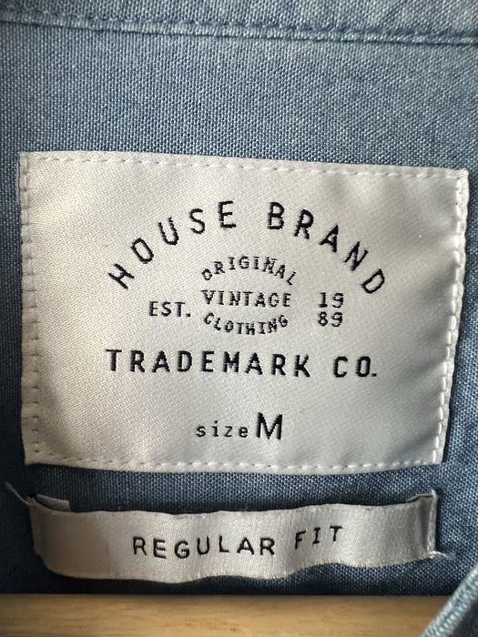 Bawełniana niebieska koszula ze stójką House brand M