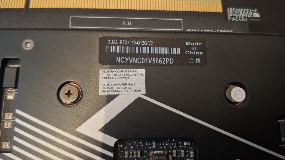 Rtx 3060 12gb ASUS placa gráfica