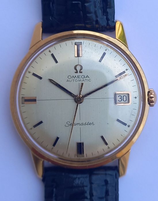 Relógio Omega Seamaster Automatico. 18 kilates ouro maciço.