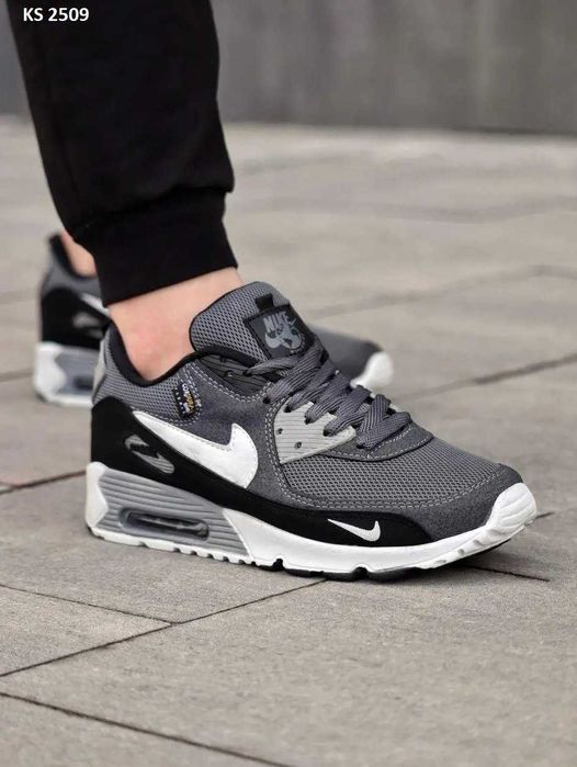 Мужские кроссовки Nike Air Max 90 Gray Premium. Размеры 40-45: 1