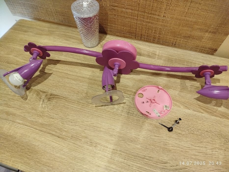 Lampa sufitowa  żyrandol do pokoju dziewczynki