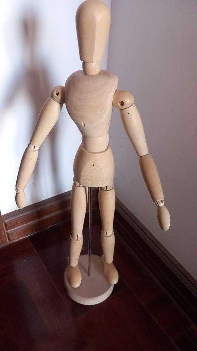 Manequim Articulado de Madeira - 45 cm