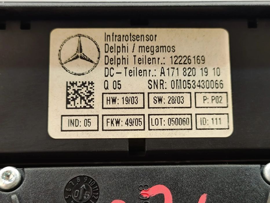 Plafonier Luz De Tecto Interior Mercedes Benz SLK R171 A1718201201
