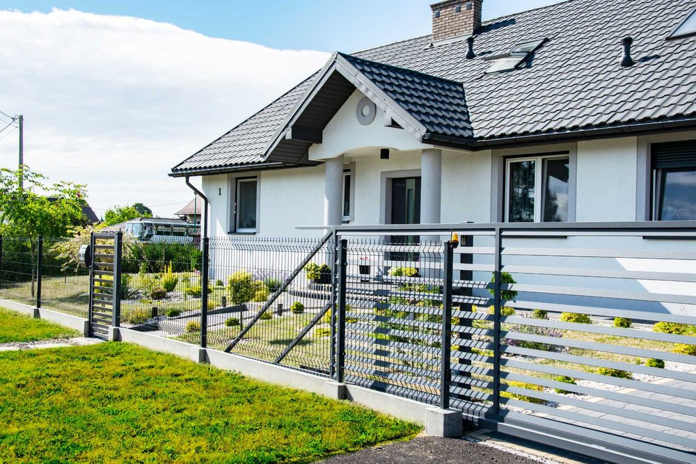 PANEL 3D H123cm fi 4mm ANTRACYT, panel ogrodzeniowy 4mm