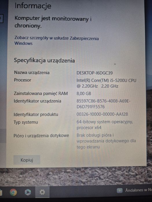 Laptop Acer Aspire V15 Nitro | i5-5200U | 8GB RAM | GeForce 940M | Zasilacz