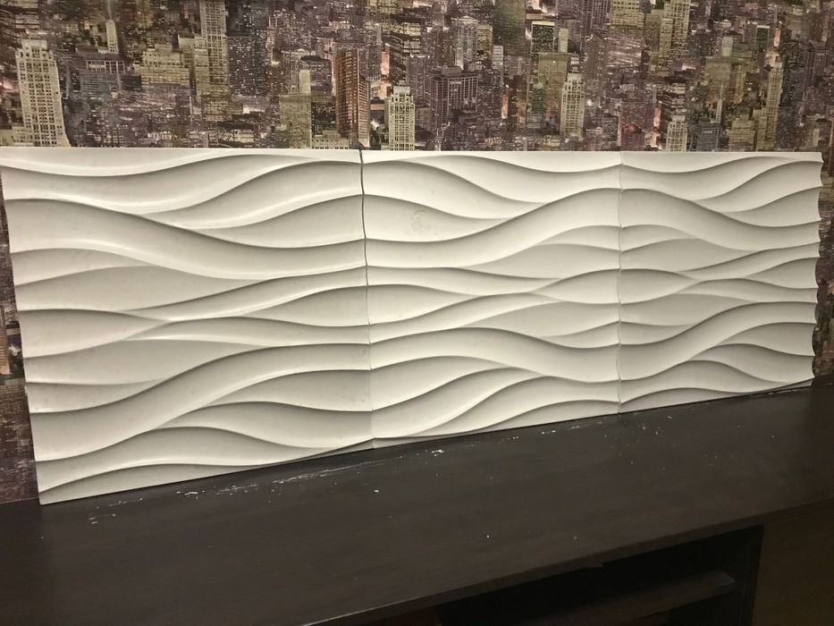 3D панель гіпсова «хвиля»