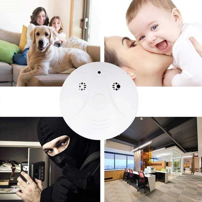 Kamera Czujnik Dymu Szpiegowska Ukryta Wifi Full HD