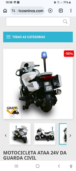 Motocicleta ATAA 24v da Guarda Civil