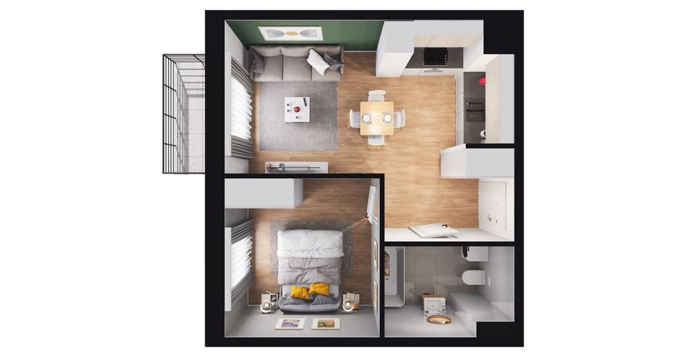 2-pokojowe mieszkanie 35m2 + balkon Bez Prowizji