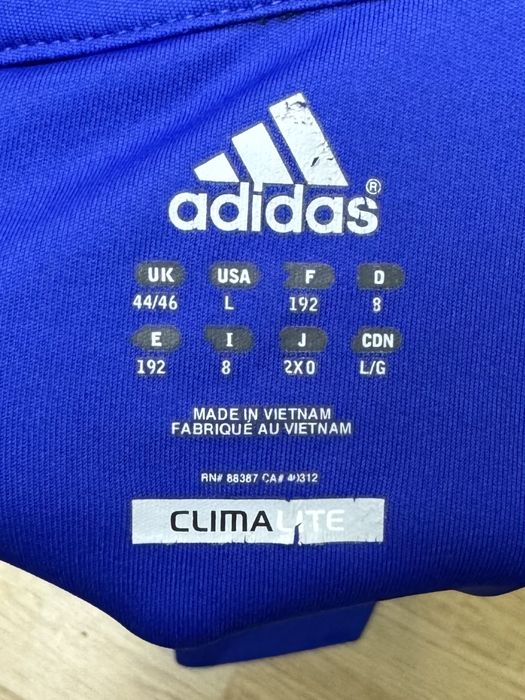 Adidas Climalite футболка L размер спортивная синя с лого