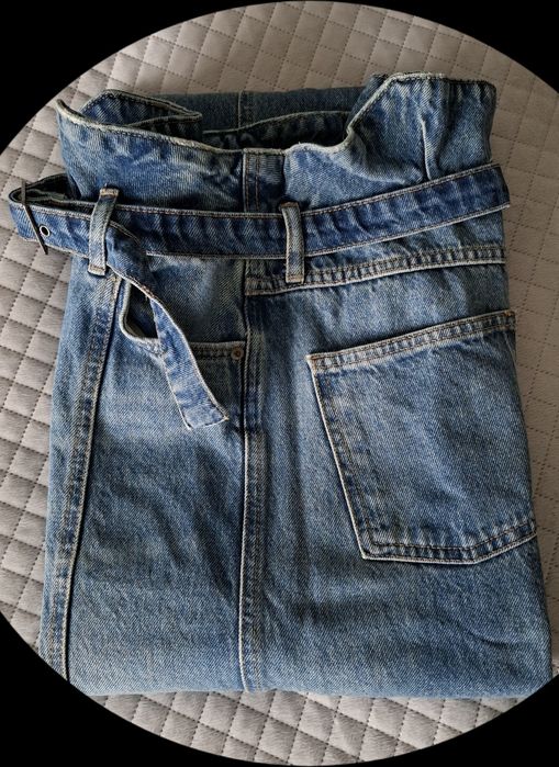 Spodnie jeans ZARA r.XS z wysokim stanem