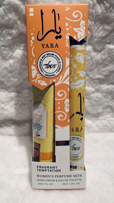 Conjunto perfume Yara de 35ml  + creme de mãos perfumado  30ml