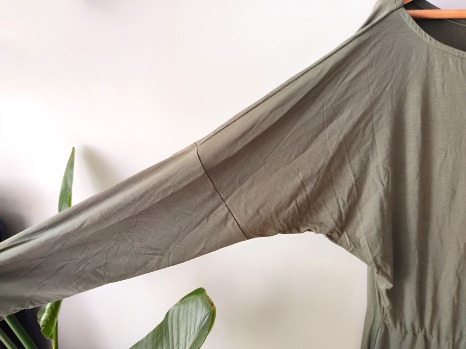 Sukienka midi bambus khaki Naree nowa z metką