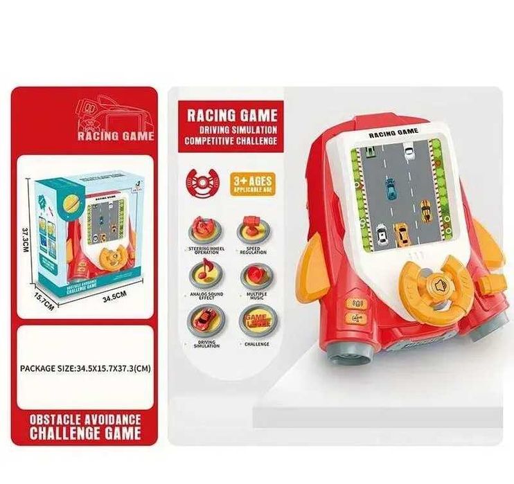 Іграшковий музичний автотренажер  , рухливе кермо,симулятор водіння