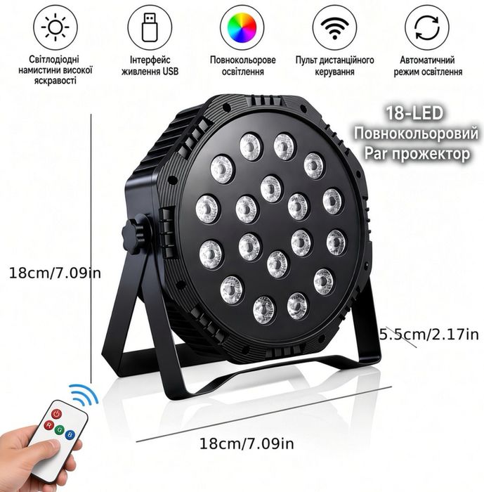 RGB PAR 18 LED-акційна ціна!