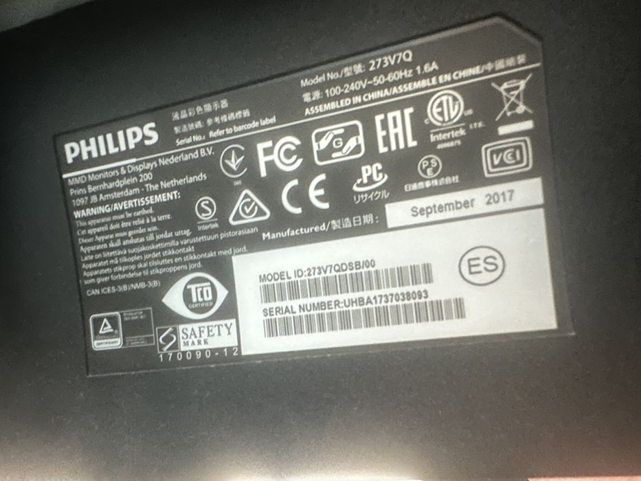 Monitor Philips 273– bardzo dobry stan