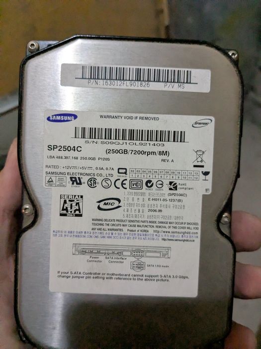 HDD Samsung 250gb SATA