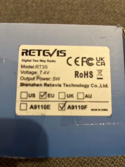 Retevis RT3S – cyfrowy radiotelefon DMR – komplet + kabel USB